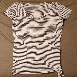 Striped Black and White Women's Top